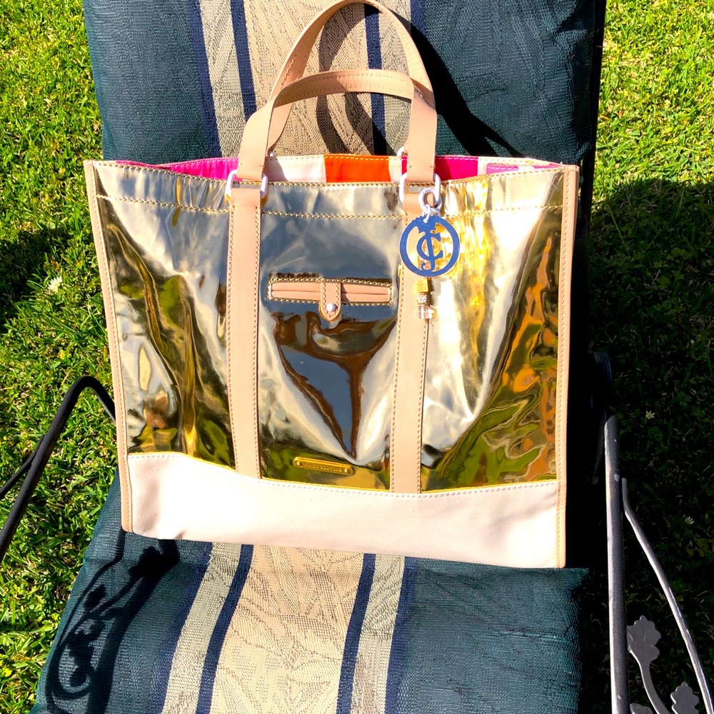 NEW Juicy Couture Daydreamer Mirrored Handbag Tote Beach Bag
